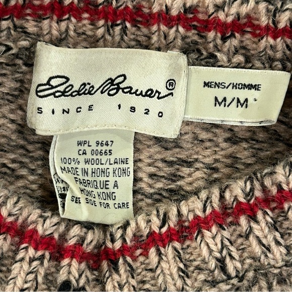 Eddie Bauer Vintage Wool Sweater Mens Size Medium - Picture 3 of 5